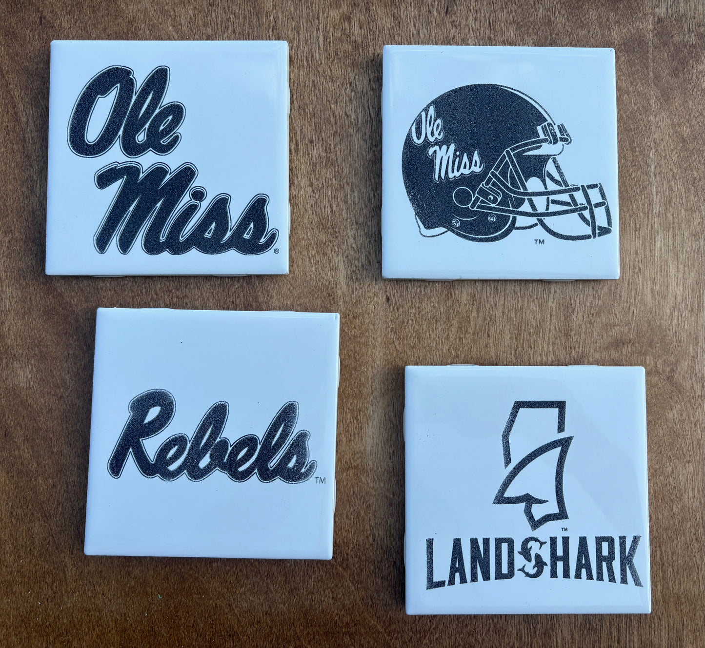Ole Miss Rebels Ceramic Coasters (Officially Licensed)