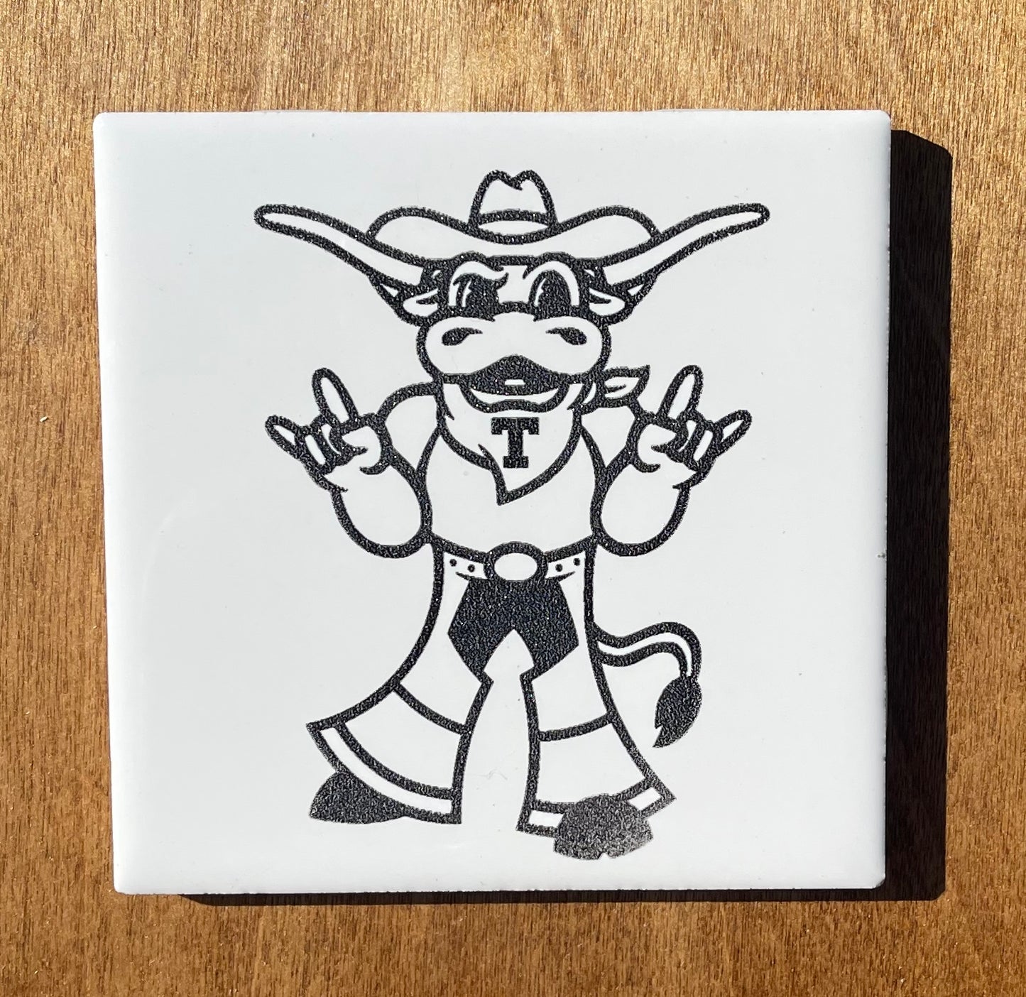 Texas Longhorns Engraved Ceramic Coasters (Officially Licensed)