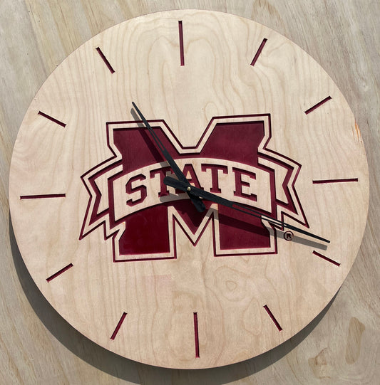 MS State Wall Clock (Officially Licensed)