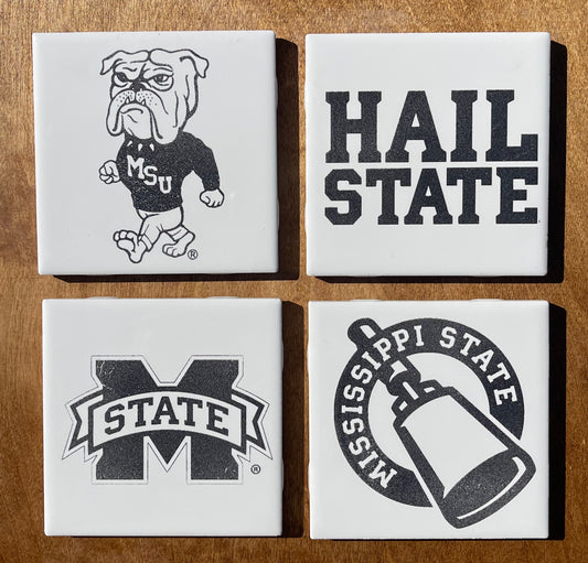 Mississippi State Bulldogs Ceramic Coasters (Officially Licensed)