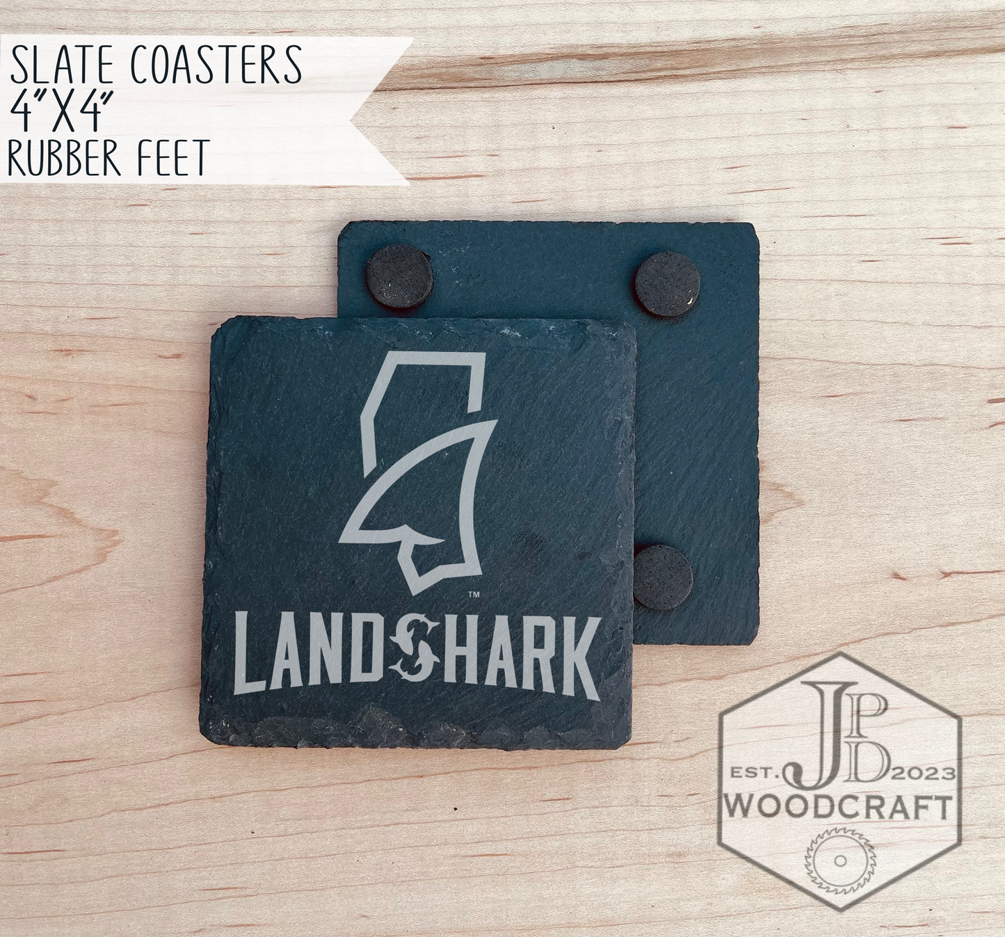 Ole Miss Engraved Slate Coasters (Officially Licensed)